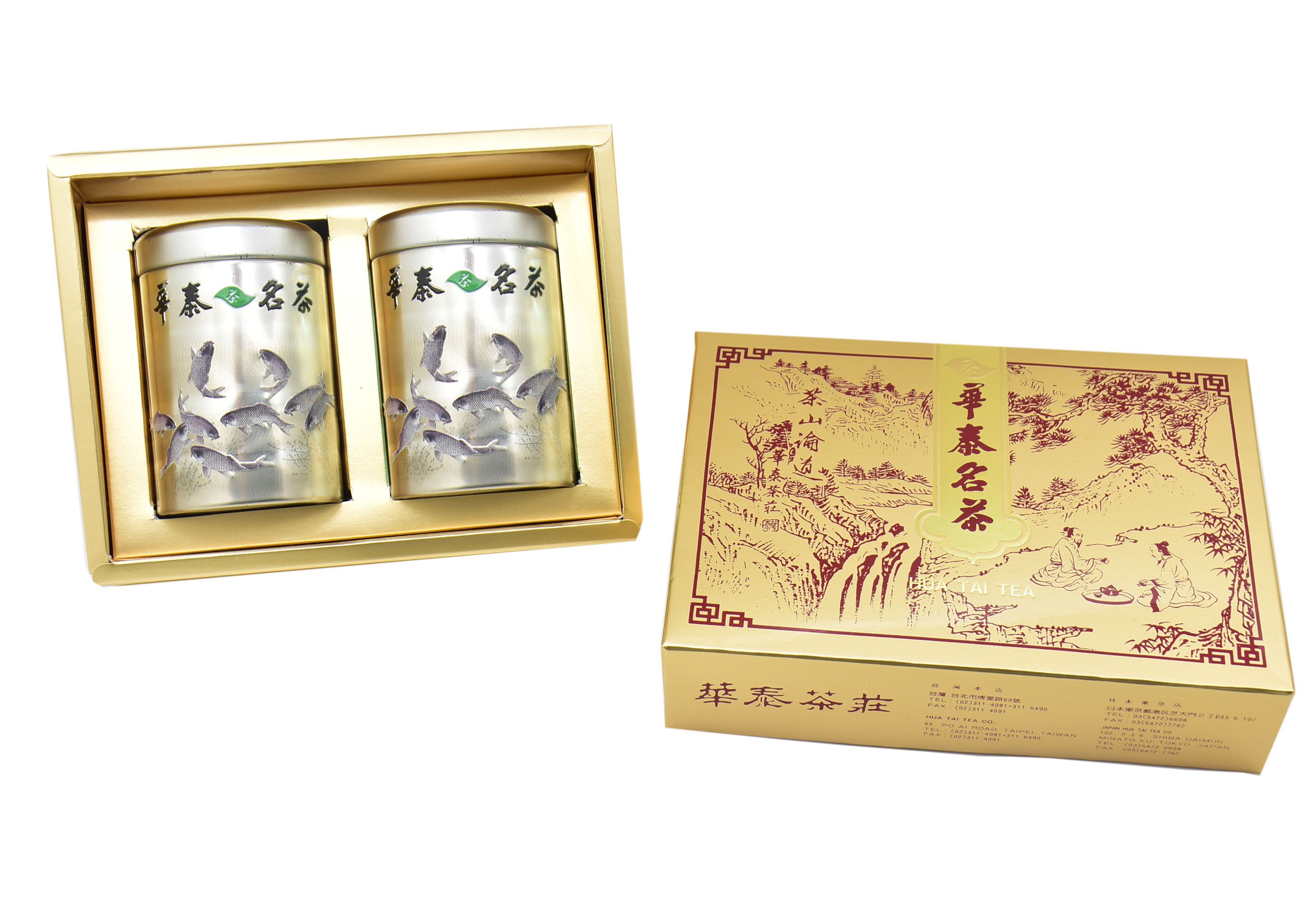 「華泰茶莊」凍頂烏龍茶 (品) 80g-銀罐＋香片茶 (品特) 80g-銀罐 